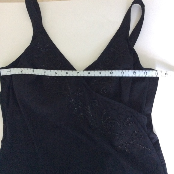 Miraclesuit Swimsuit Womens Medium Black One Piece Embellished Slimming Support - Picture 13 of 16